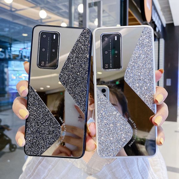 luxury glitter splice mirror phone case for huawei p40 pro p30 pro mate 30 pro soft acrylic phone back cover cases coque
luxury glitter splice mirror phone case for huawei p40 pro p30 pro mate 30 pro soft acrylic phone back cover cases coque