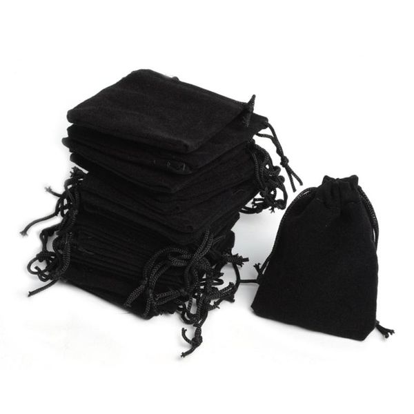 

new 100pcs 5x7cm velvet drawstring pouch bag/jewelry bag,christmas wedding gift bags & pouches de bijoux, Pink;blue