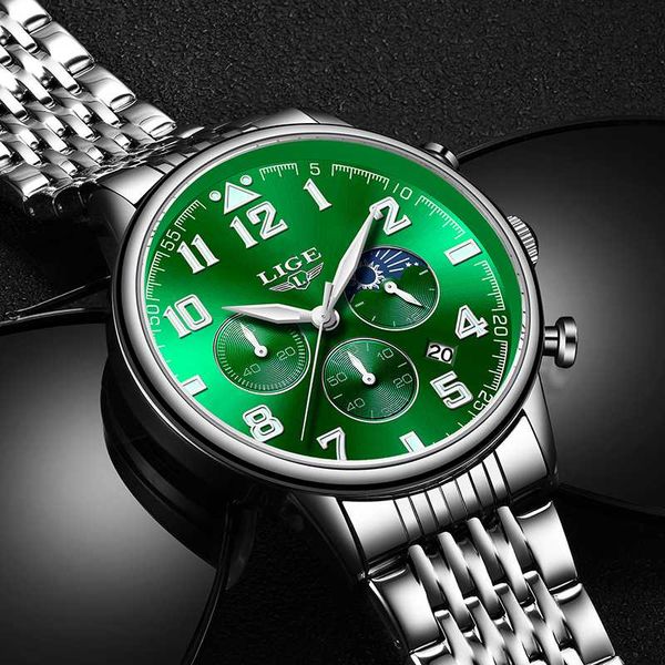 lige fashion stainless steel watch men chronograph sports casual quartz watch business mens watches waterproof relogio masculino, Slivery;brown
lige fashion stainless steel watch men chronograph sports casual quartz watch business mens watches waterproof relogio masculino, Slivery;brown