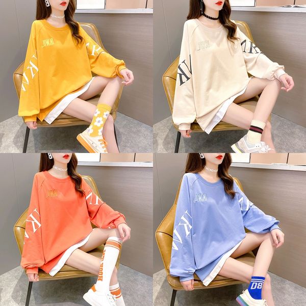 2020 early autumn korean style women's new super popular cec sweater sweater long sleeve fake two-piece loose fashion large size wom, Black
2020 early autumn korean style women's new super popular cec sweater sweater long sleeve fake two-piece loose fashion large size wom, Black