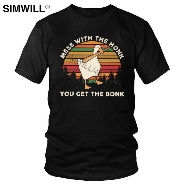 vintage mess with the honk you get the bonk t shirt short sleeve untitled goose game t-shirt casual meme tee gift fans apparel
vintage mess with the honk you get the bonk t shirt short sleeve untitled goose game t-shirt casual meme tee gift fans apparel