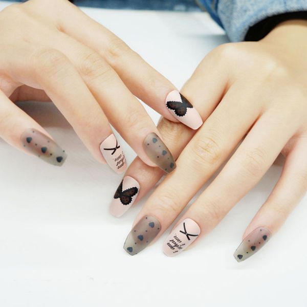 matte coffin nails fake nails heart butterfly 24faux fake press on glue acrylic artificial ballerina, Red;gold
matte coffin nails fake nails heart butterfly 24faux fake press on glue acrylic artificial ballerina, Red;gold