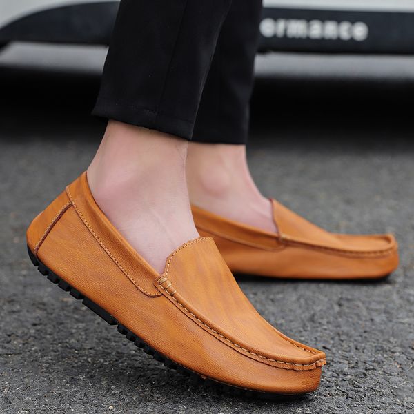 men shoes leisure pu leather slip on solid color big size men loafers classic fashion wild lightweight outdoor driving shoes, Black
men shoes leisure pu leather slip on solid color big size men loafers classic fashion wild lightweight outdoor driving shoes, Black