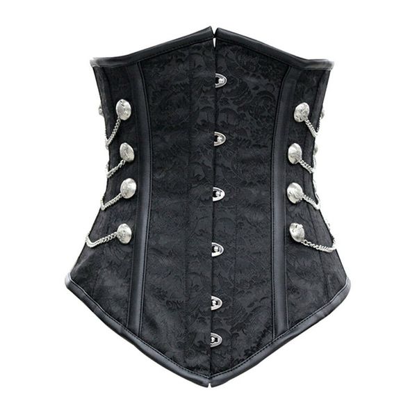 new lace-up waist training corset under bust vintage corset tummy shaper shapewear standard high waist, Black;white
new lace-up waist training corset under bust vintage corset tummy shaper shapewear standard high waist, Black;white