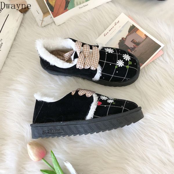 2020 winter new korean version of the flat bottom wild cute wind plus velvet warm snow boots women, Black
2020 winter new korean version of the flat bottom wild cute wind plus velvet warm snow boots women, Black