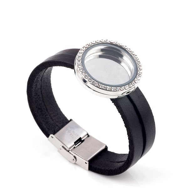 30mm crystal glass living memory locket bracelet double pu leather handmade bracelet fit floating charms making punk jewelry, Golden;silver
30mm crystal glass living memory locket bracelet double pu leather handmade bracelet fit floating charms making punk jewelry, Golden;silver