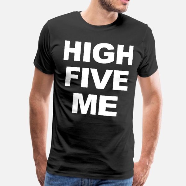 high five me t shirt men customize 100% cotton crew neck family anti-wrinkle comfortable summer standard shirt, White;black
high five me t shirt men customize 100% cotton crew neck family anti-wrinkle comfortable summer standard shirt, White;black