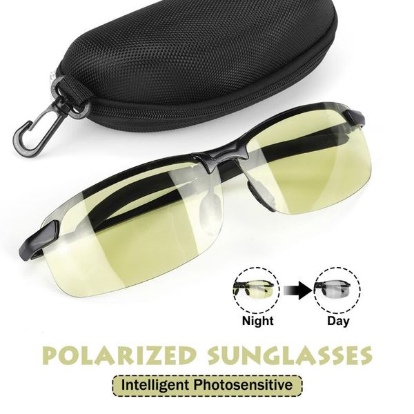polarized sunglasses for men intelligent chameleon anti glaring uv400 glasses day night vision driving eyewear, White;black
polarized sunglasses for men intelligent chameleon anti glaring uv400 glasses day night vision driving eyewear, White;black