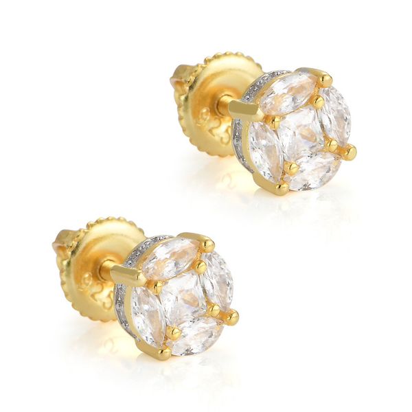 925 sterling silver fashion copper earrings hip hop full paved zircon cz stone round bling iced out stud earring, Golden;silver
925 sterling silver fashion copper earrings hip hop full paved zircon cz stone round bling iced out stud earring, Golden;silver