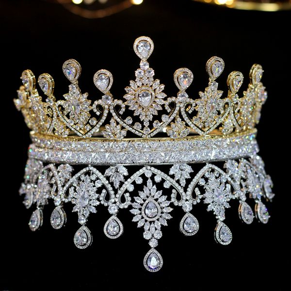 new luxury big shape women bridal wedding coroa de noiva sparks tiaras and crown headband hair accessories y200807, White;golden
new luxury big shape women bridal wedding coroa de noiva sparks tiaras and crown headband hair accessories y200807, White;golden