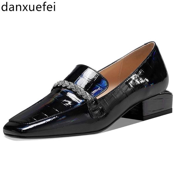women's genuine leather stone pattern slip-on flats leisure soft comfortable crystal female square toe casual daily shoes loafer, Black
women's genuine leather stone pattern slip-on flats leisure soft comfortable crystal female square toe casual daily shoes loafer, Black