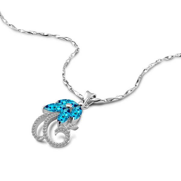 new lady charm jewelry pendant s925 sterling silver necklace blue zircon geometry necklace real solid silver chain jewelry
new lady charm jewelry pendant s925 sterling silver necklace blue zircon geometry necklace real solid silver chain jewelry