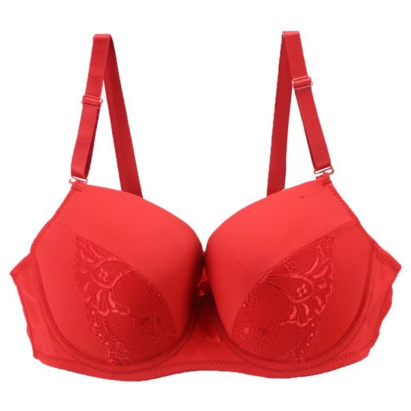 lace bras for women large size push up brassiere lingerie underwire bralette 90 95 100 d e cup underwear female intimates, Red;black 
lace bras for women large size push up brassiere lingerie underwire bralette 90 95 100 d e cup underwear female intimates, Red;black