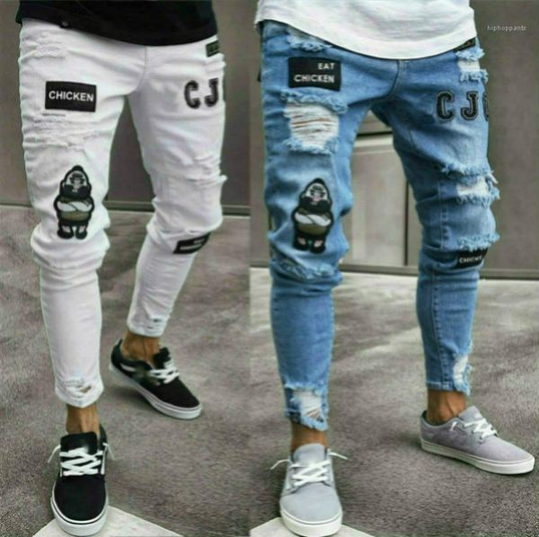 jeans for mens clothes draped badge designer slim fit jean pants ripped holes hiphop, Blue
jeans for mens clothes draped badge designer slim fit jean pants ripped holes hiphop, Blue