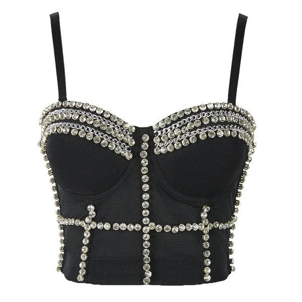 bling rhinestone metal chain push up camisole 2020 fashion women hollow out glitter crystal strap solid dance camis, White
bling rhinestone metal chain push up camisole 2020 fashion women hollow out glitter crystal strap solid dance camis, White