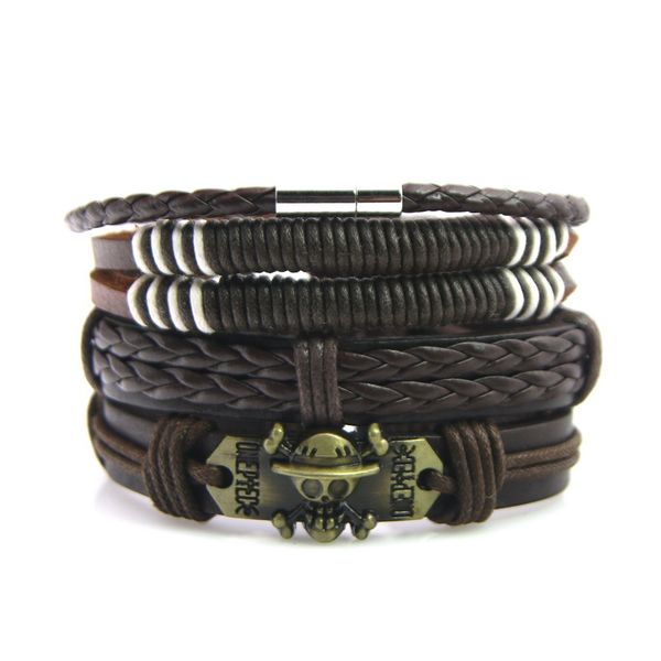 tennis 4pcs/set skeleton leather bracelet vintage female femme homme male punk wood bead charm men for women jewelry, Golden;silver
tennis 4pcs/set skeleton leather bracelet vintage female femme homme male punk wood bead charm men for women jewelry, Golden;silver