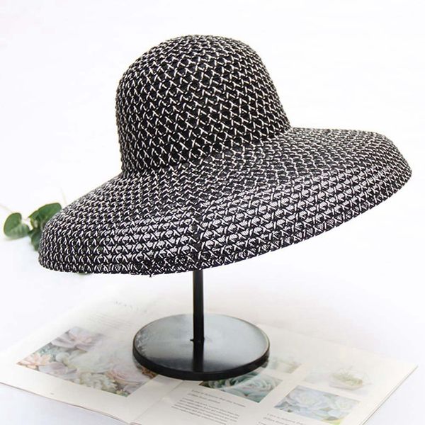 summer retro round big straw hat ladies sun hats travel holiday visor hats vintage women beach hat black and white, Blue;gray
summer retro round big straw hat ladies sun hats travel holiday visor hats vintage women beach hat black and white, Blue;gray