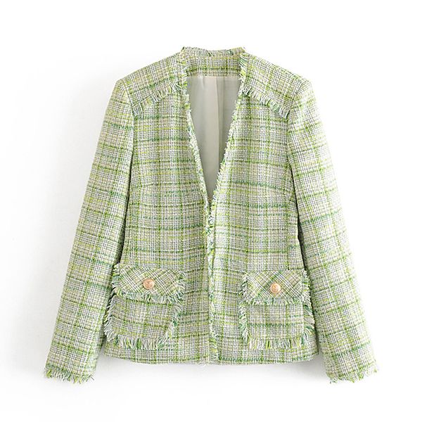 vintage stylish plaid tweed blazers coat women 2020 fashion pocket tassel office ladies outerwear casual casaco femme, White;black
vintage stylish plaid tweed blazers coat women 2020 fashion pocket tassel office ladies outerwear casual casaco femme, White;black