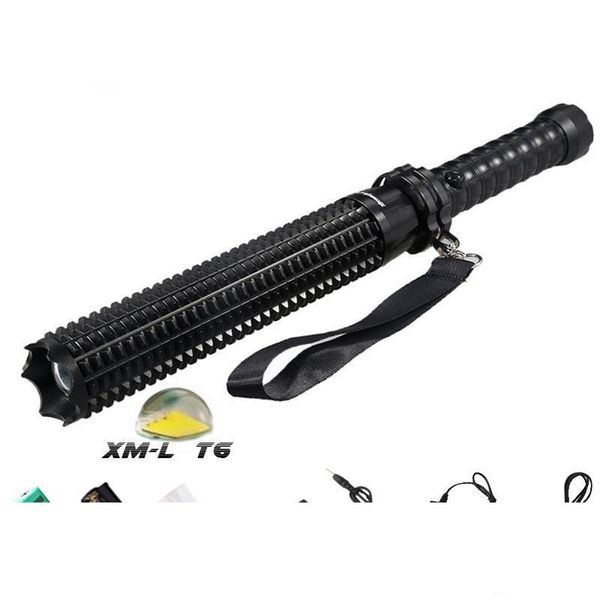 t6 led mace flashlight self-defense toothed mace 4500lm torch lights 5 mode outdoor patrol rechargeable flashlights
t6 led mace flashlight self-defense toothed mace 4500lm torch lights 5 mode outdoor patrol rechargeable flashlights