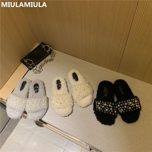 soft real hair fur slippers 2020 winter korean fashion design flat platform thick bottom pearl slides lady loafers mules, Black
soft real hair fur slippers 2020 winter korean fashion design flat platform thick bottom pearl slides lady loafers mules, Black