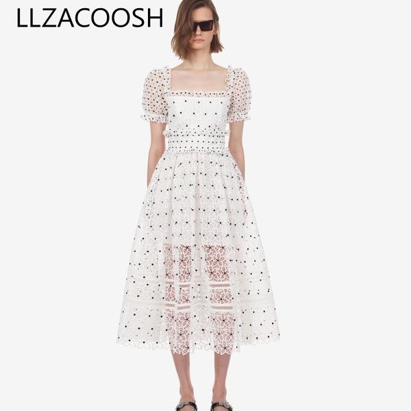 self portrait runway lace women dress summer white dot print backless party long dress vintage floral hollow out, Black;gray
self portrait runway lace women dress summer white dot print backless party long dress vintage floral hollow out, Black;gray