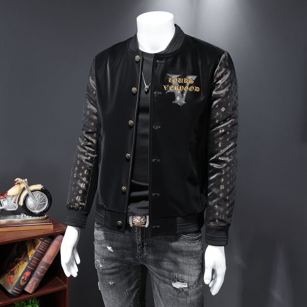 men's handsome jacket 2020 new trend handsome autumn net red embroidery stitching baseball uniform jacket male tide brand, Black
men's handsome jacket 2020 new trend handsome autumn net red embroidery stitching baseball uniform jacket male tide brand, Black