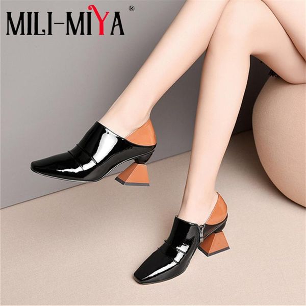 mili-miya fashion patent leather women high heel shoes square toe zipper girls party wedding shoes spring women pumps big size, Black
mili-miya fashion patent leather women high heel shoes square toe zipper girls party wedding shoes spring women pumps big size, Black