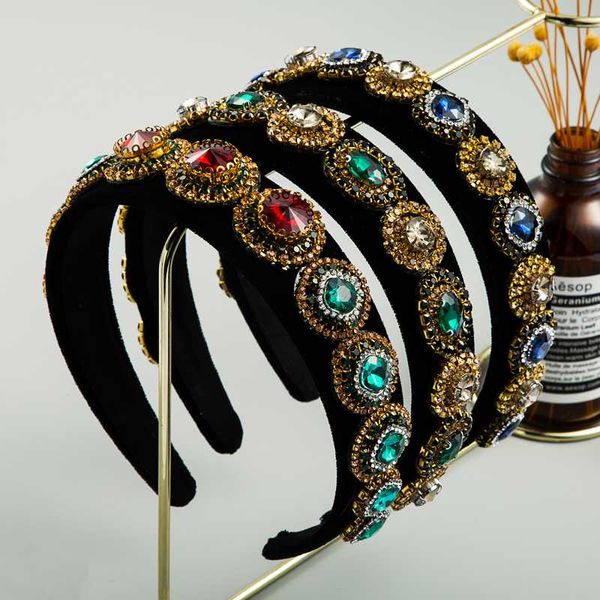 luxury baroque colorful rhinestone designer headband for woman elegant geometric crystal velvet hair band woman party headpiece, Golden;silver
luxury baroque colorful rhinestone designer headband for woman elegant geometric crystal velvet hair band woman party headpiece, Golden;silver