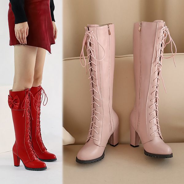 ymechic new autumn winter cross strap lace up biker knee high long boots female cute bow princess cosplay high heel lolita shoes, Black
ymechic new autumn winter cross strap lace up biker knee high long boots female cute bow princess cosplay high heel lolita shoes, Black