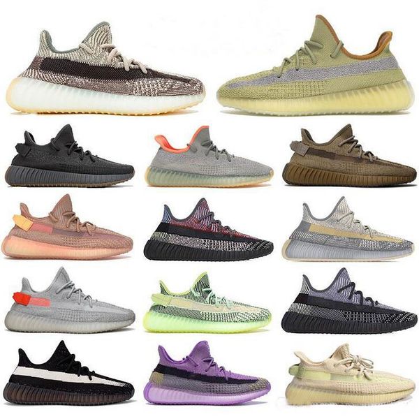 2020 kanye west earth desert sage cinder zyon linen tail light flax gid black state 3m reflective yecheil men women running shoes