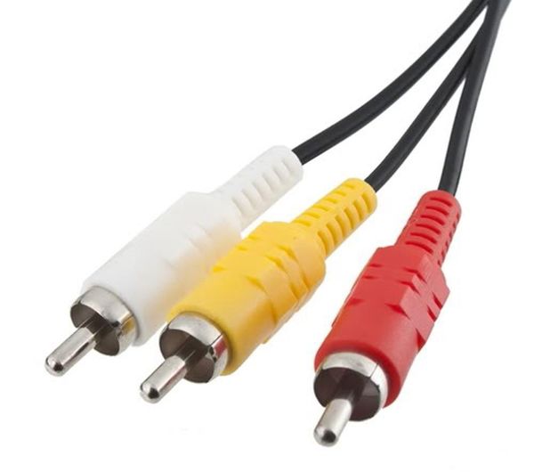 

factory price 6 feet 1.8 meters long audio cable to rca for sony playstation for ps / ps2 / ps3 video av 500pcs/lot