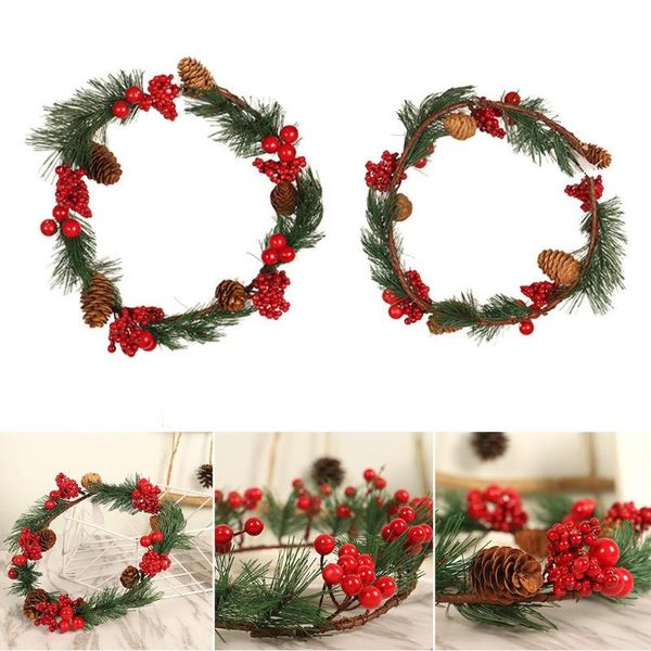 christmas decoration wreath wall hanging decoration door hanging wreath red fruit pine cones decorative ornament
christmas decoration wreath wall hanging decoration door hanging wreath red fruit pine cones decorative ornament