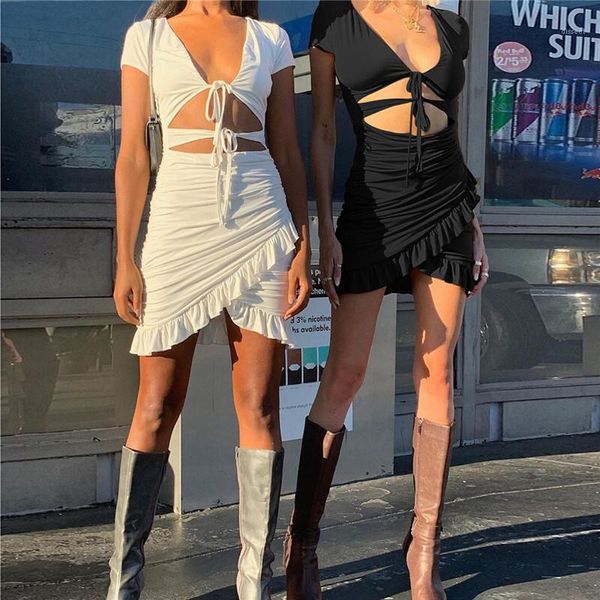neck ruffle dresses fashion solid color hollow out short sleeve asymmetrical dresses womens lace up dress womens deep v, Black;gray
neck ruffle dresses fashion solid color hollow out short sleeve asymmetrical dresses womens lace up dress womens deep v, Black;gray