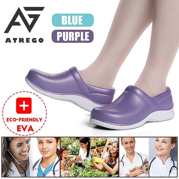 atrego womens eva garden kitchen chef work shoes non-slip waterproof flats sandals work shoes ladies slippers, Black
atrego womens eva garden kitchen chef work shoes non-slip waterproof flats sandals work shoes ladies slippers, Black
