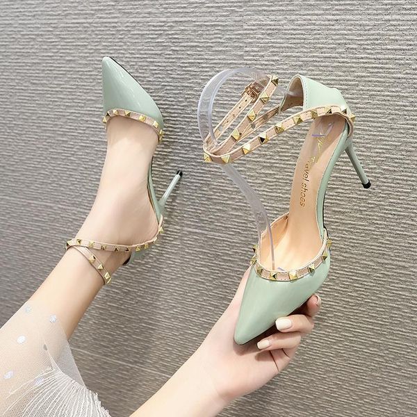 2020 new 8cm/5cm pumps fashion rivet ladies pointed shallow mouth high heel single shoes women's summer style sandals gladiator, Black
2020 new 8cm/5cm pumps fashion rivet ladies pointed shallow mouth high heel single shoes women's summer style sandals gladiator, Black