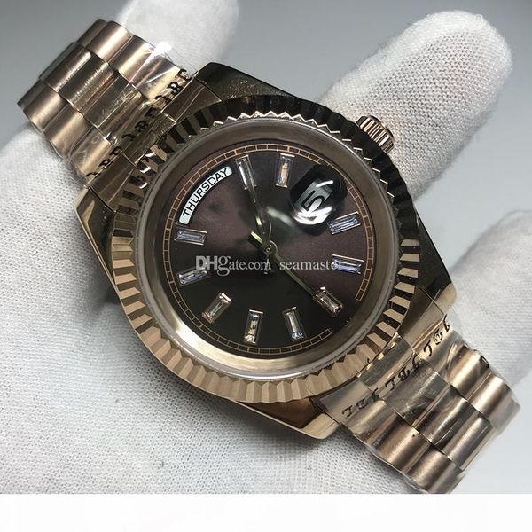 2019 new arrival gold daydate mens watch 40mm automatic mechanical movement stainless steel solid clasp man watches wristwatch, Slivery;brown
2019 new arrival gold daydate mens watch 40mm automatic mechanical movement stainless steel solid clasp man watches wristwatch, Slivery;brown