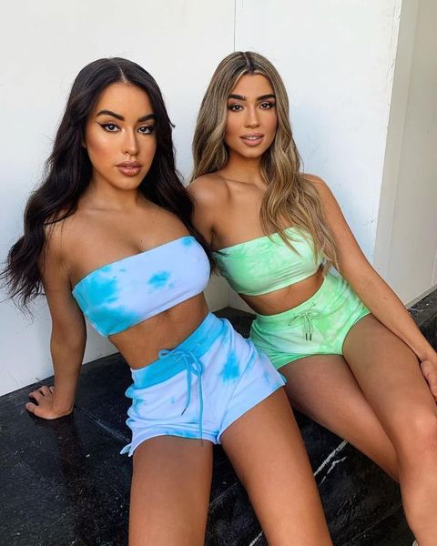 women's tracksuits 2pcs tie dye pattern suits off shoulder sleeveless tube + shorts slim fit women short clothing sets, Gray
women's tracksuits 2pcs tie dye pattern suits off shoulder sleeveless tube + shorts slim fit women short clothing sets, Gray