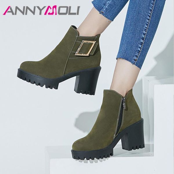 annymoli winter ankle boots women boots buckle thick high heel short zipper round toe shoes ladies fall red big size 33-43, Black
annymoli winter ankle boots women boots buckle thick high heel short zipper round toe shoes ladies fall red big size 33-43, Black