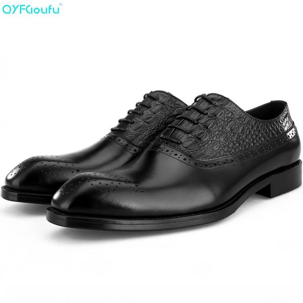 qyfcioufu new fashion brand dress shoes genuine leather suits men shoes classical business formal derby, Black
qyfcioufu new fashion brand dress shoes genuine leather suits men shoes classical business formal derby, Black