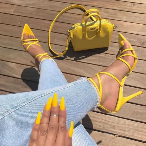 explosion models women's sandals summer new fashion fluorescent color pointed fish mouth cross strap high heels a037, Black
explosion models women's sandals summer new fashion fluorescent color pointed fish mouth cross strap high heels a037, Black
