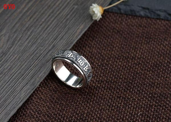 s925 silver vintage thai silver craft ring wholesale couple models rotatable six-character mantra ring, Golden;silver
s925 silver vintage thai silver craft ring wholesale couple models rotatable six-character mantra ring, Golden;silver