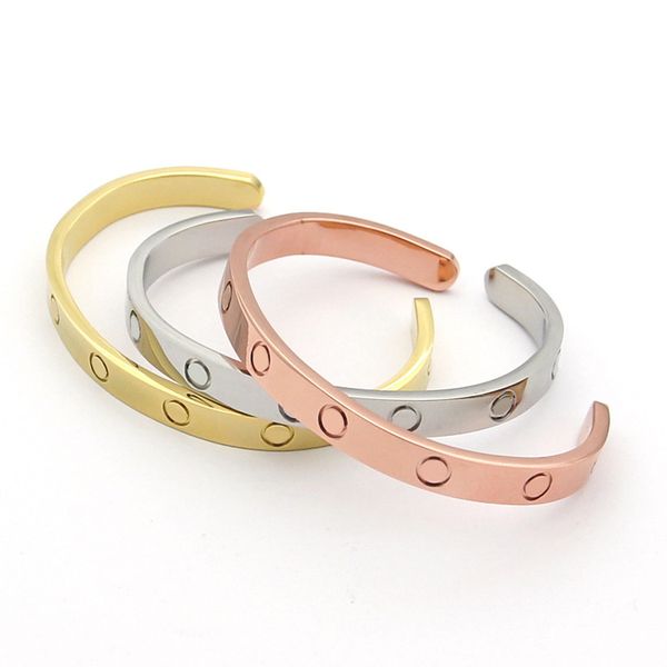 new fashion stainless steel screw 18k gold plated opening bracelet lovers opening bracelet men and women bracelet gift, Black
new fashion stainless steel screw 18k gold plated opening bracelet lovers opening bracelet men and women bracelet gift, Black