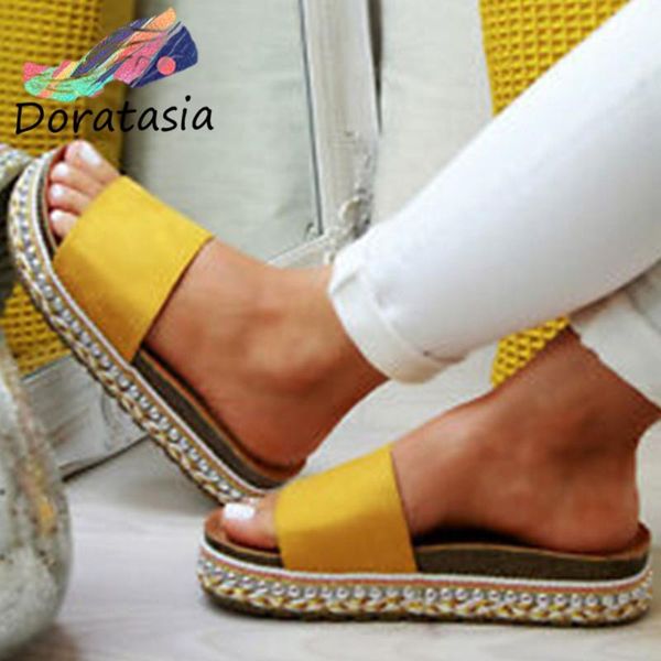 doratasia fashion decorating platform shoes summer comfy wedges slippers women new unique casual summer flat slides, Black
doratasia fashion decorating platform shoes summer comfy wedges slippers women new unique casual summer flat slides, Black