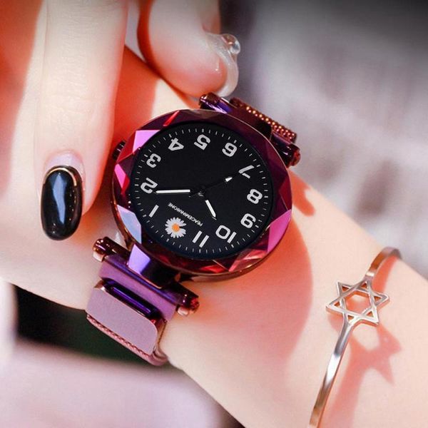 luxury rose gold women bracelet watches minimalism starry sky magnet buckle fashion clock roman numeral dial ladies wristwatch, Slivery;brown
luxury rose gold women bracelet watches minimalism starry sky magnet buckle fashion clock roman numeral dial ladies wristwatch, Slivery;brown