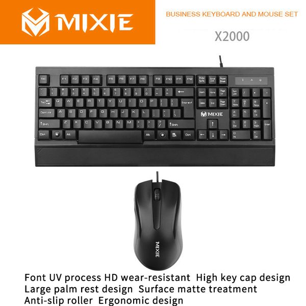 mixie x2000 проводная клавиатура usb мышь универсальная с номером раздела для портативных пк для настольных домашнего офиса школа использова