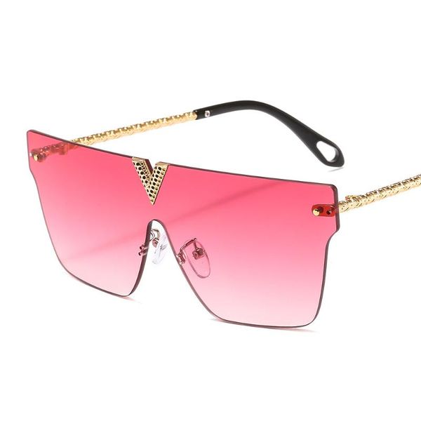 sunglasses 2021 v-shaped metal women men vintage frameless large sun glasses one piece lens design gafas, White;black
sunglasses 2021 v-shaped metal women men vintage frameless large sun glasses one piece lens design gafas, White;black