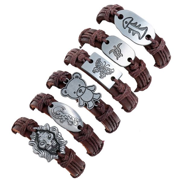 charm bracelets 6pc punk fashion vintage lizard lion tortoise bracelet set retro cuff leather bear fish butterfly bangle wristband jewelry, Golden;silver
charm bracelets 6pc punk fashion vintage lizard lion tortoise bracelet set retro cuff leather bear fish butterfly bangle wristband jewelry, Golden;silver