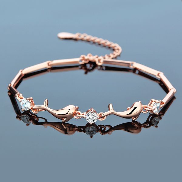 new real s925 dolphin bracelets fashion jewelry zircon charm bracelet female brace lace fashion accessories jewel, Black
new real s925 dolphin bracelets fashion jewelry zircon charm bracelet female brace lace fashion accessories jewel, Black