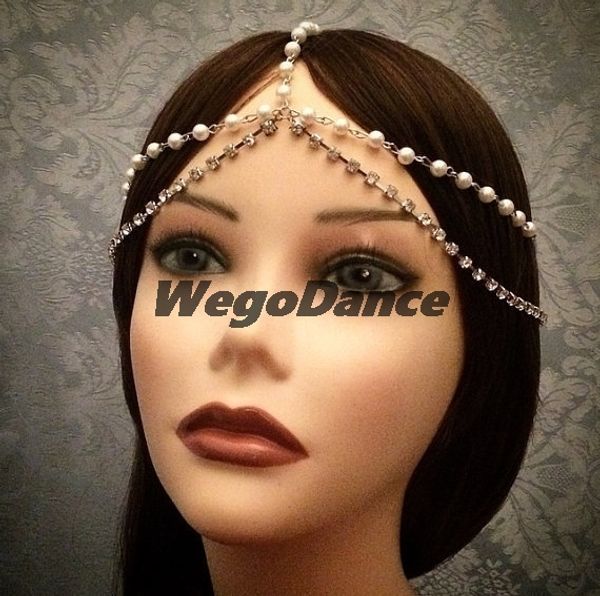 white beads silver mesh diamond popular headdress head chain cross jewelry beach chain, Blue;gray
white beads silver mesh diamond popular headdress head chain cross jewelry beach chain, Blue;gray
