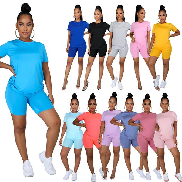 summer ladies designer tshirt suits solid color printed short sleeve shorts tracksuits plus size womens clothing, White
summer ladies designer tshirt suits solid color printed short sleeve shorts tracksuits plus size womens clothing, White